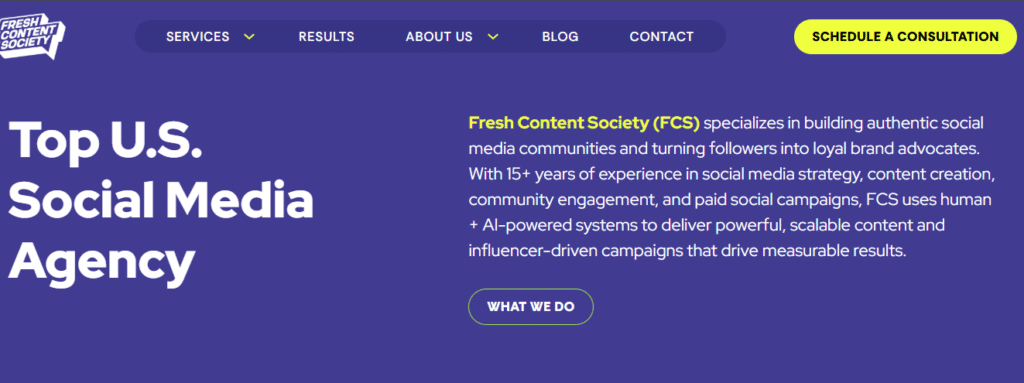 Fresh Content Society : Best Social Media Marketing Services in Boston